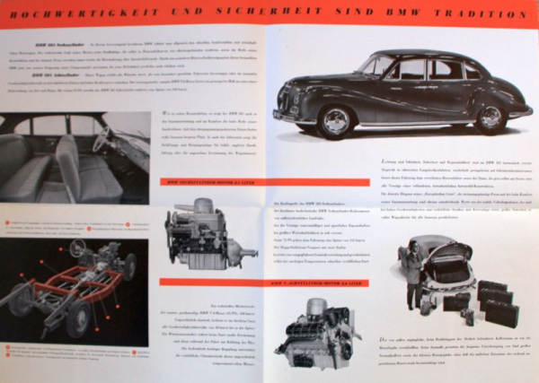 BMW 501 Modelprogram 1955 Carbrochure (4997)